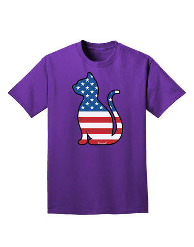 Patriotic Cat Design Adult Dark T-Shirt by TooLoud-Mens T-Shirt-TooLoud-Purple-Small-Davson Sales