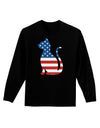 Patriotic Cat Design Adult Long Sleeve Dark T-Shirt by TooLoud-TooLoud-Black-Small-Davson Sales