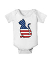 Patriotic Cat Design Baby Romper Bodysuit by TooLoud-Baby Romper-TooLoud-White-06-Months-Davson Sales