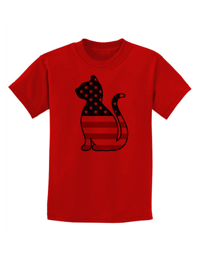 Patriotic Cat Design Childrens T-Shirt by TooLoud-Childrens T-Shirt-TooLoud-Red-X-Small-Davson Sales