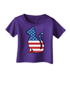 Patriotic Cat Design Infant T-Shirt Dark by TooLoud-Infant T-Shirt-TooLoud-Purple-06-Months-Davson Sales