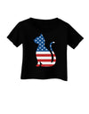 Patriotic Cat Design Infant T-Shirt Dark by TooLoud-Infant T-Shirt-TooLoud-Black-06-Months-Davson Sales