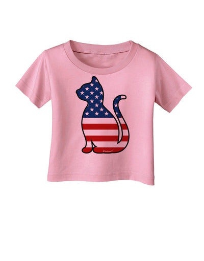 Patriotic Cat Design Infant T-Shirt by TooLoud-Infant T-Shirt-TooLoud-Candy-Pink-06-Months-Davson Sales