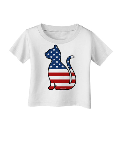 Patriotic Cat Design Infant T-Shirt by TooLoud-Infant T-Shirt-TooLoud-White-06-Months-Davson Sales