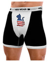 Patriotic Cat Design Mens Boxer Brief Underwear by TooLoud-Boxer Briefs-NDS Wear-Black-with-White-Small-NDS WEAR