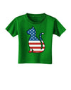 Patriotic Cat Design Toddler T-Shirt Dark by TooLoud-Toddler T-Shirt-TooLoud-Clover-Green-2T-Davson Sales