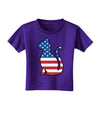 Patriotic Cat Design Toddler T-Shirt Dark by TooLoud-Toddler T-Shirt-TooLoud-Purple-2T-Davson Sales