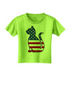 Patriotic Cat Design Toddler T-Shirt by TooLoud-Toddler T-Shirt-TooLoud-Lime-Green-2T-Davson Sales