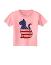 Patriotic Cat Design Toddler T-Shirt by TooLoud-Toddler T-Shirt-TooLoud-Candy-Pink-2T-Davson Sales