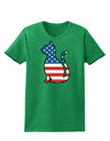 Patriotic Cat Design Womens Dark T-Shirt by TooLoud-Womens T-Shirt-TooLoud-Kelly-Green-X-Small-Davson Sales