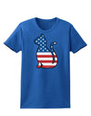 Patriotic Cat Design Womens Dark T-Shirt by TooLoud-Womens T-Shirt-TooLoud-Royal-Blue-X-Small-Davson Sales