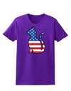 Patriotic Cat Design Womens Dark T-Shirt by TooLoud-Womens T-Shirt-TooLoud-Purple-X-Small-Davson Sales