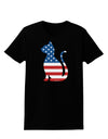 Patriotic Cat Design Womens Dark T-Shirt by TooLoud-Womens T-Shirt-TooLoud-Black-X-Small-Davson Sales