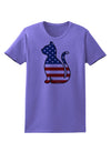 Patriotic Cat Design Womens T-Shirt by TooLoud-Womens T-Shirt-TooLoud-Violet-X-Small-Davson Sales