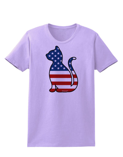 Patriotic Cat Design Womens T-Shirt by TooLoud-Womens T-Shirt-TooLoud-Lavender-X-Small-Davson Sales