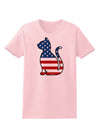 Patriotic Cat Design Womens T-Shirt by TooLoud-Womens T-Shirt-TooLoud-PalePink-X-Small-Davson Sales