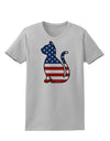 Patriotic Cat Design Womens T-Shirt by TooLoud-Womens T-Shirt-TooLoud-AshGray-X-Small-Davson Sales