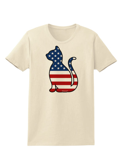 Patriotic Cat Design Womens T-Shirt by TooLoud-Womens T-Shirt-TooLoud-Natural-X-Small-Davson Sales