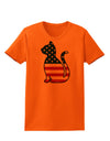 Patriotic Cat Design Womens T-Shirt by TooLoud-Womens T-Shirt-TooLoud-Orange-X-Small-Davson Sales
