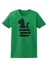 Patriotic Cat Design Womens T-Shirt by TooLoud-Womens T-Shirt-TooLoud-Kelly-Green-X-Small-Davson Sales