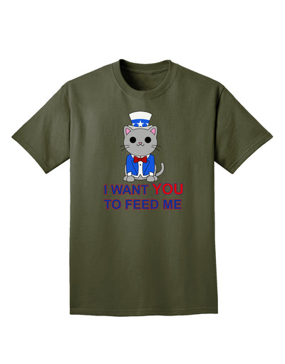 Patriotic Cat I Want You Adult Dark T-Shirt by TooLoud-Mens T-Shirt-TooLoud-Military-Green-Small-Davson Sales