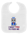 Patriotic Cat I Want You Baby Bib by TooLoud
