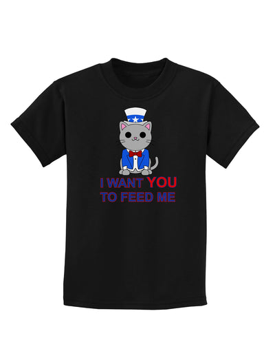 Patriotic Cat I Want You Childrens Dark T-Shirt by TooLoud-Childrens T-Shirt-TooLoud-Black-X-Small-Davson Sales