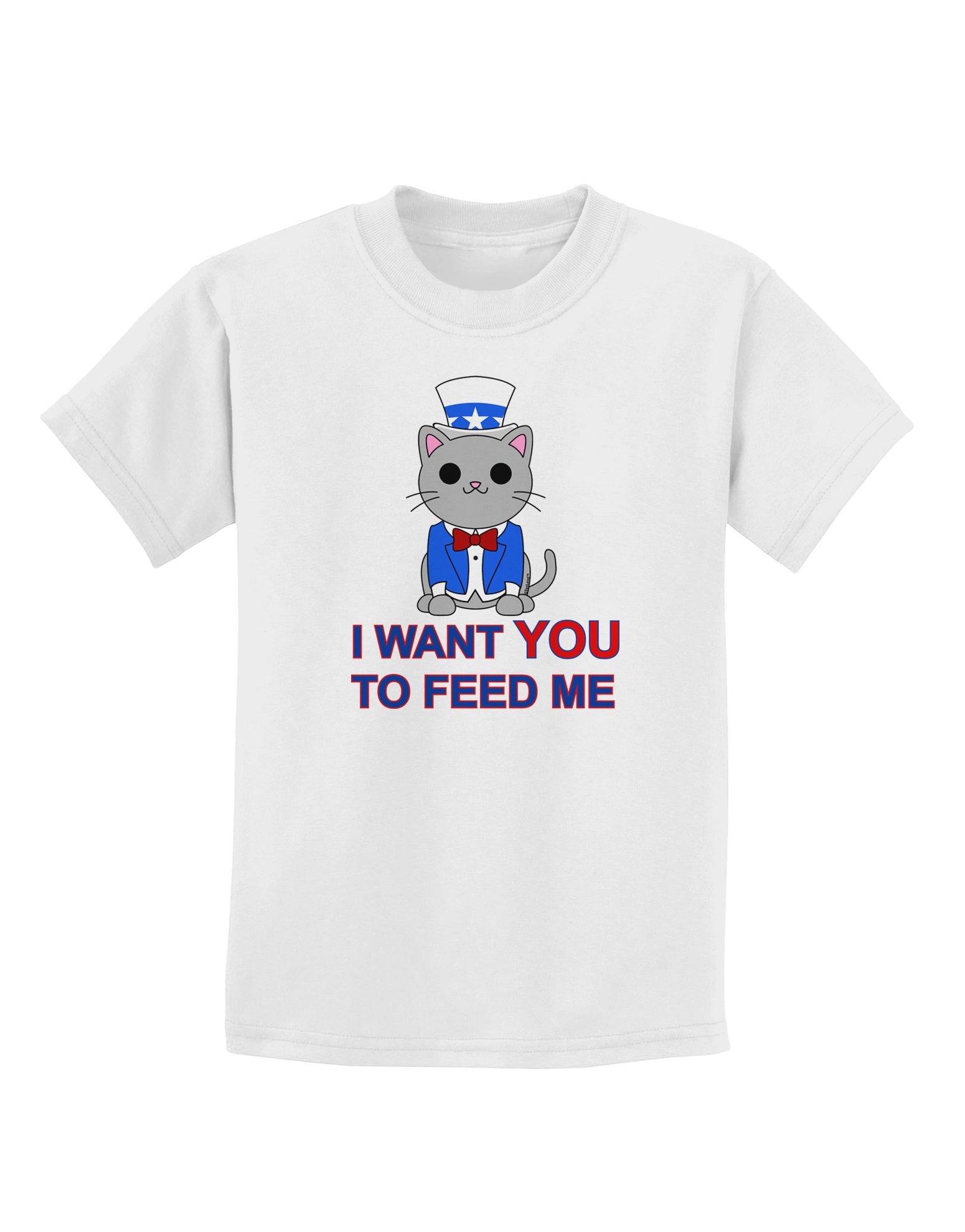 Patriotic Cat I Want You Childrens T-Shirt by TooLoud-Childrens T-Shirt-TooLoud-White-X-Small-Davson Sales