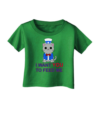 Patriotic Cat I Want You Infant T-Shirt Dark by TooLoud-Infant T-Shirt-TooLoud-Clover-Green-06-Months-Davson Sales