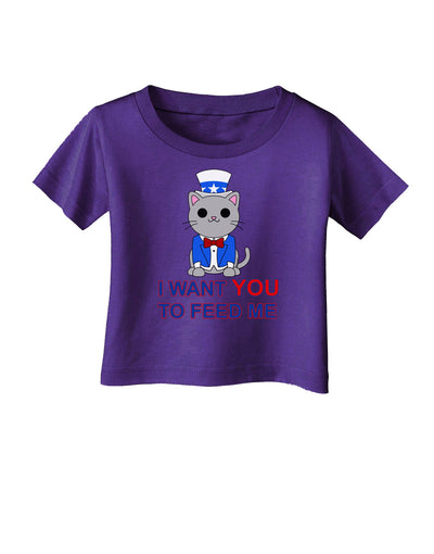 Patriotic Cat I Want You Infant T-Shirt Dark by TooLoud-Infant T-Shirt-TooLoud-Purple-06-Months-Davson Sales