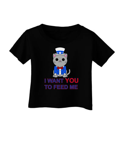 Patriotic Cat I Want You Infant T-Shirt Dark by TooLoud-Infant T-Shirt-TooLoud-Black-06-Months-Davson Sales