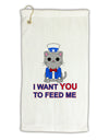 Patriotic Cat I Want You Micro Terry Gromet Golf Towel 16 x 25 inch by TooLoud-Golf Towel-TooLoud-White-Davson Sales