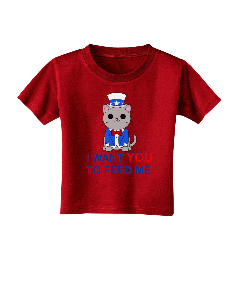 Patriotic Cat I Want You Toddler T-Shirt Dark by TooLoud-Toddler T-Shirt-TooLoud-Black-2T-Davson Sales