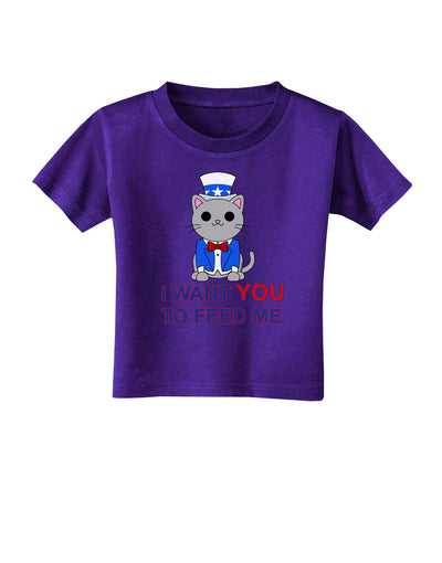 Patriotic Cat I Want You Toddler T-Shirt Dark by TooLoud-Toddler T-Shirt-TooLoud-Purple-2T-Davson Sales