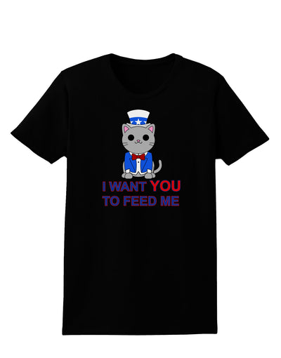 Patriotic Cat I Want You Womens Dark T-Shirt by TooLoud-Womens T-Shirt-TooLoud-Black-X-Small-Davson Sales