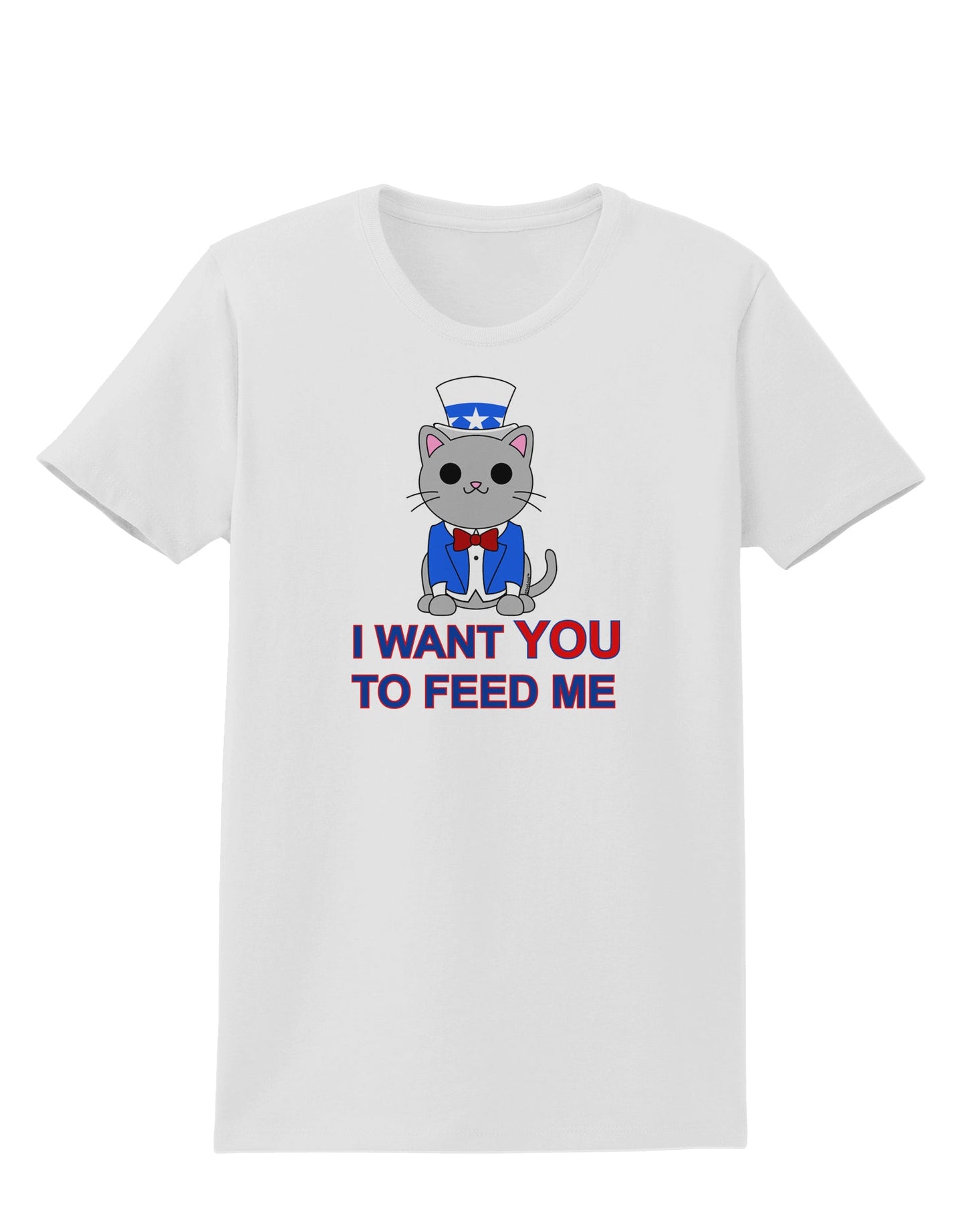 Patriotic Cat I Want You Womens T-Shirt by TooLoud-Womens T-Shirt-TooLoud-White-X-Small-Davson Sales