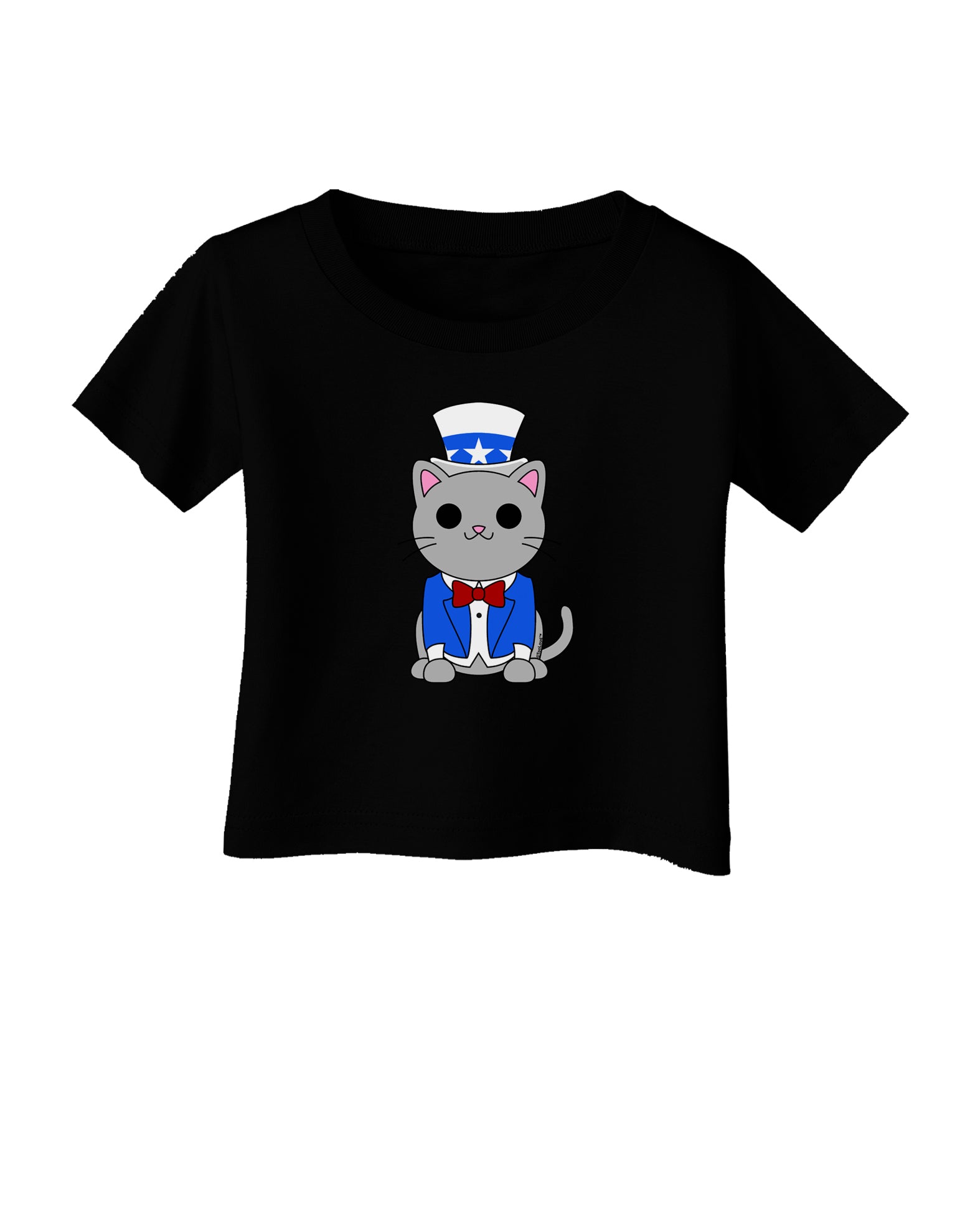 Patriotic Cat Infant T-Shirt Dark by TooLoud-Infant T-Shirt-TooLoud-Black-06-Months-Davson Sales