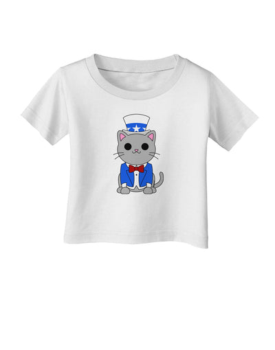 Patriotic Cat Infant T-Shirt by TooLoud-Infant T-Shirt-TooLoud-White-06-Months-Davson Sales
