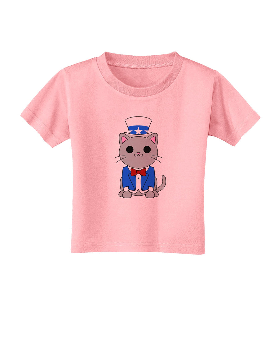 Patriotic Cat Toddler T-Shirt by TooLoud-Toddler T-Shirt-TooLoud-White-2T-Davson Sales