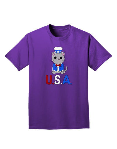 Patriotic Cat - USA Adult Dark T-Shirt by TooLoud-Mens T-Shirt-TooLoud-Purple-Small-Davson Sales