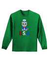 Patriotic Cat - USA Adult Long Sleeve Dark T-Shirt by TooLoud-TooLoud-Kelly-Green-Small-Davson Sales