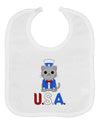 Patriotic Cat - USA Baby Bib by TooLoud