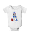 Patriotic Cat - USA Baby Romper Bodysuit by TooLoud-Baby Romper-TooLoud-White-06-Months-Davson Sales