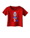 Patriotic Cat - USA Infant T-Shirt Dark by TooLoud-Infant T-Shirt-TooLoud-Red-06-Months-Davson Sales