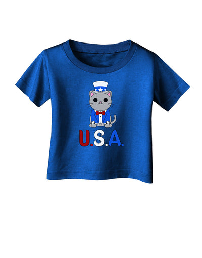 Patriotic Cat - USA Infant T-Shirt Dark by TooLoud-Infant T-Shirt-TooLoud-Royal-Blue-06-Months-Davson Sales