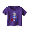 Patriotic Cat - USA Infant T-Shirt Dark by TooLoud-Infant T-Shirt-TooLoud-Purple-06-Months-Davson Sales