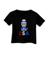 Patriotic Cat - USA Infant T-Shirt Dark by TooLoud-Infant T-Shirt-TooLoud-Black-06-Months-Davson Sales