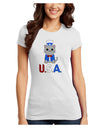 Patriotic Cat - USA Juniors T-Shirt by TooLoud-Womens Juniors T-Shirt-TooLoud-White-Juniors Fitted X-Small-Davson Sales