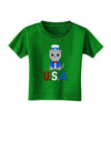 Patriotic Cat - USA Toddler T-Shirt Dark by TooLoud-Toddler T-Shirt-TooLoud-Clover-Green-2T-Davson Sales