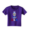 Patriotic Cat - USA Toddler T-Shirt Dark by TooLoud-Toddler T-Shirt-TooLoud-Purple-2T-Davson Sales